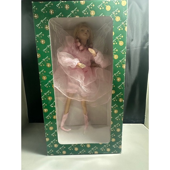 Dillards Trimmings Other - Dillard's Trimmings Porcelain Fairy in Pink Dress Doll NWT 11.5" T Vintage